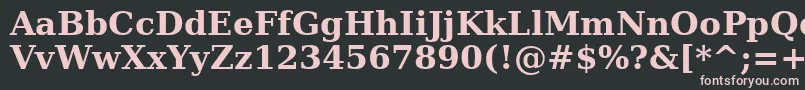 DejavuSerifBold Font – Pink Fonts on Black Background
