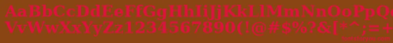DejavuSerifBold Font – Red Fonts on Brown Background