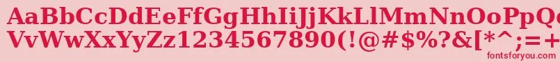DejavuSerifBold Font – Red Fonts on Pink Background