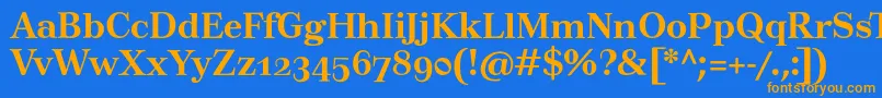 Шрифт TusartextosfBold – оранжевые шрифты на синем фоне