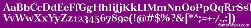 フォントTusartextosfBold – 紫の背景に白い文字