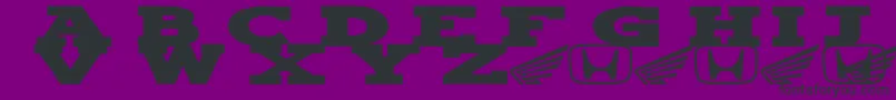 Hondafont Font – Black Fonts on Purple Background