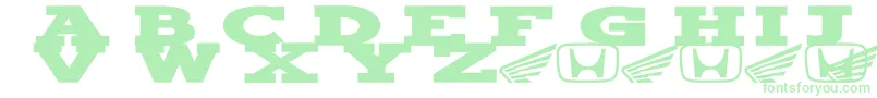 Hondafont Font – Green Fonts on White Background