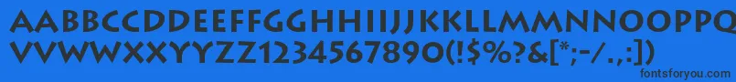 LithosBold Font – Black Fonts on Blue Background