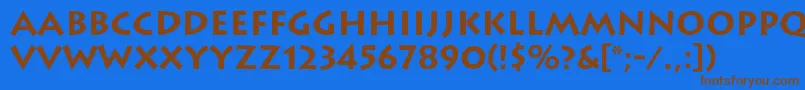 Lisätietoja LithosBold-fontista LithosBold-fontti – ruskeat fontit sinisellä taustalla