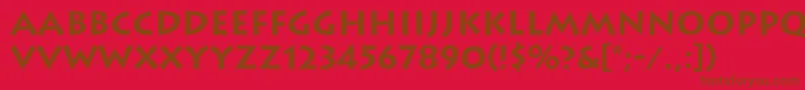 Czcionka LithosBold – brązowe czcionki na czerwonym tle