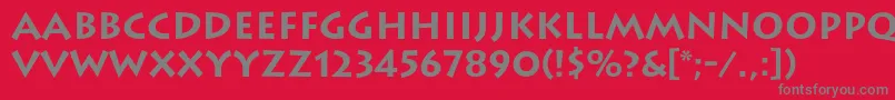 Czcionka LithosBold – szare czcionki na czerwonym tle
