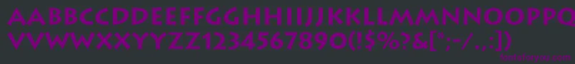 LithosBold Font – Purple Fonts on Black Background