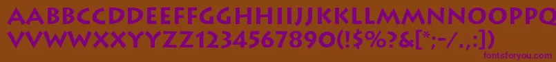 LithosBold Font – Purple Fonts on Brown Background