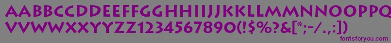 LithosBold Font – Purple Fonts on Gray Background