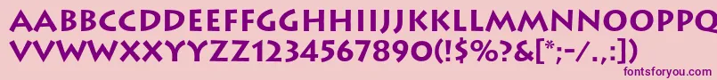 LithosBold Font – Purple Fonts on Pink Background