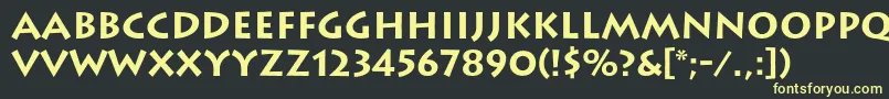 LithosBold Font – Yellow Fonts on Black Background