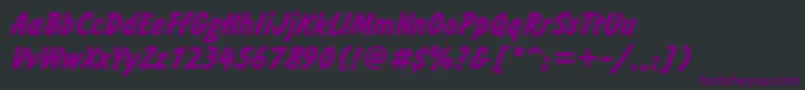 Шрифт InformettBold – фиолетовые шрифты на чёрном фоне