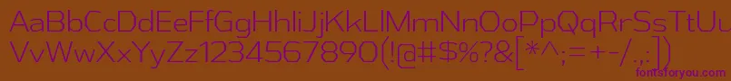 AthabascaLt Font – Purple Fonts on Brown Background