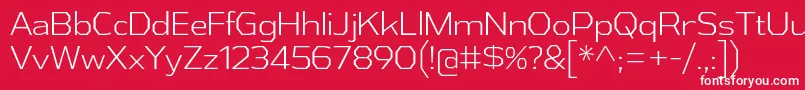 AthabascaLt Font – White Fonts on Red Background