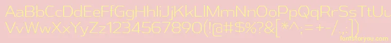 AthabascaLt Font – Yellow Fonts on Pink Background