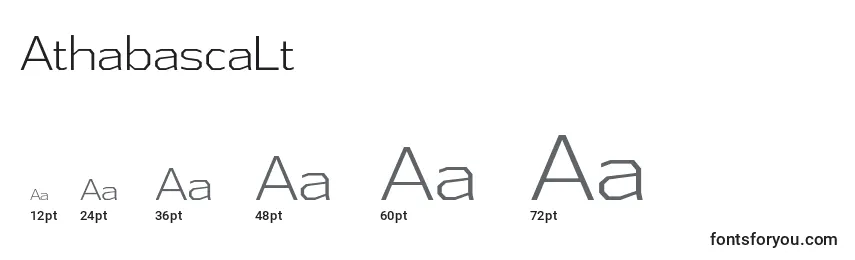 Размеры шрифта AthabascaLt