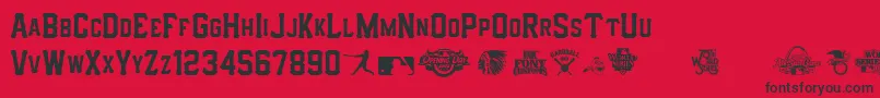 I.F.C.Hardball Font – Black Fonts on Red Background