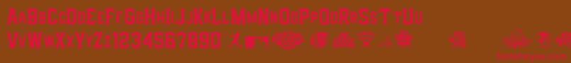 I.F.C.Hardball Font – Red Fonts on Brown Background