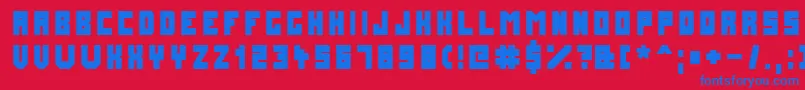 FuturemillenniumBlack Font – Blue Fonts on Red Background