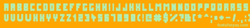 FuturemillenniumBlack Font – Green Fonts on Orange Background