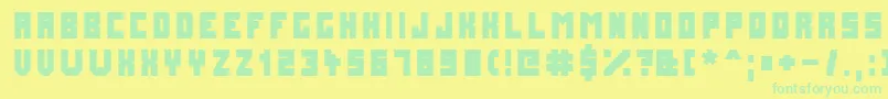 FuturemillenniumBlack Font – Green Fonts on Yellow Background