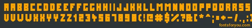 FuturemillenniumBlack Font – Orange Fonts on Black Background