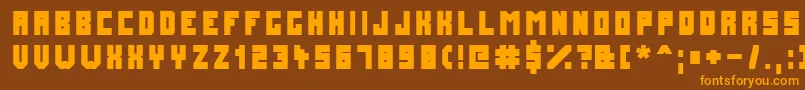 FuturemillenniumBlack Font – Orange Fonts on Brown Background