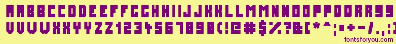 FuturemillenniumBlack Font – Purple Fonts on Yellow Background