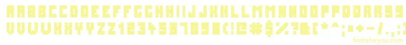 FuturemillenniumBlack Font – Yellow Fonts on White Background