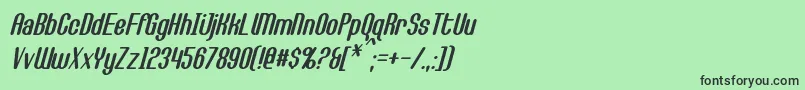 フォントCallieMaeItalic – 緑の背景に黒い文字