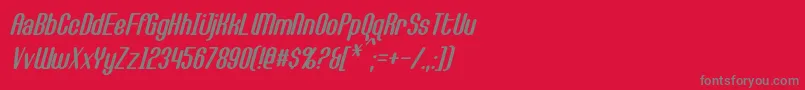 CallieMaeItalic Font – Gray Fonts on Red Background