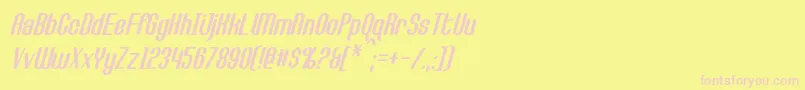 CallieMaeItalic Font – Pink Fonts on Yellow Background