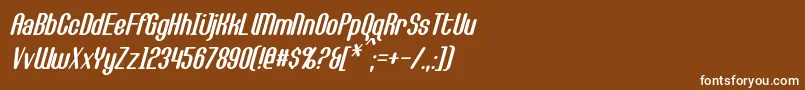 フォントCallieMaeItalic – 茶色の背景に白い文字