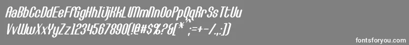 Шрифт CallieMaeItalic – белые шрифты на сером фоне