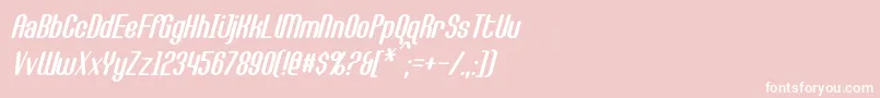 フォントCallieMaeItalic – ピンクの背景に白い文字