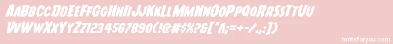 Youngfrankexpandital Font – White Fonts on Pink Background