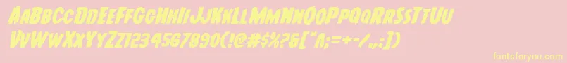 More about Youngfrankexpandital Font Youngfrankexpandital Font – Yellow Fonts on Pink Background