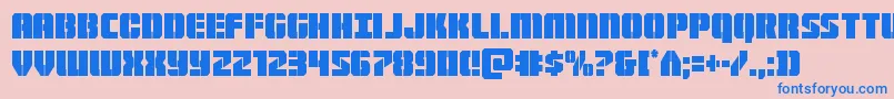 fuente Warpthrustercond – Fuentes Azules Sobre Fondo Rosa