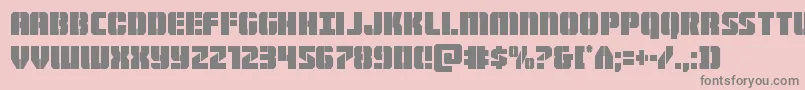 Warpthrustercond Font – Gray Fonts on Pink Background