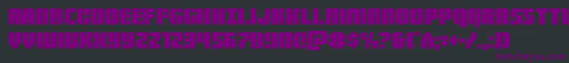 Warpthrustercond Font – Purple Fonts on Black Background