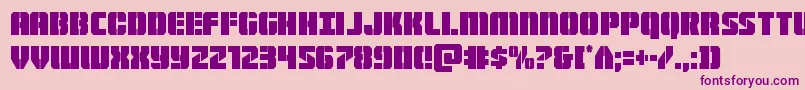 Warpthrustercond Font – Purple Fonts on Pink Background