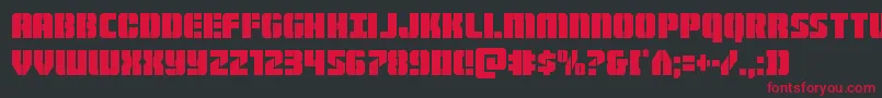 Warpthrustercond Font – Red Fonts on Black Background