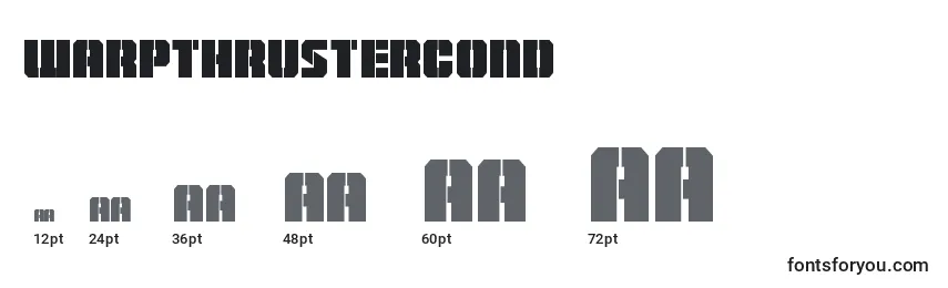 Warpthrustercond Font Sizes