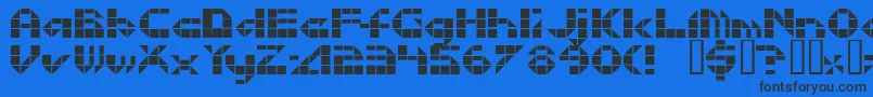Litebrite1975 Font – Black Fonts on Blue Background