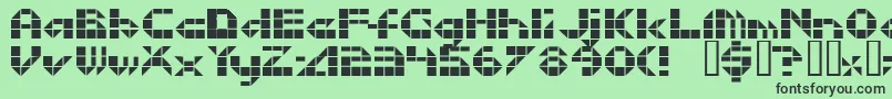 Litebrite1975 Font – Black Fonts on Green Background