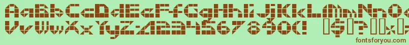 Litebrite1975 Font – Brown Fonts on Green Background