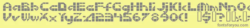 Litebrite1975 Font – Gray Fonts on Yellow Background