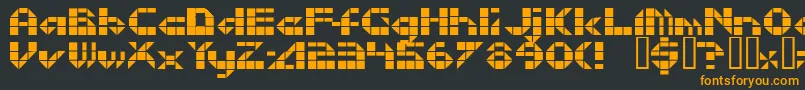 Шрифт Litebrite1975 – оранжевые шрифты на чёрном фоне