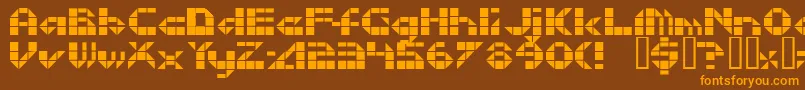 Litebrite1975 Font – Orange Fonts on Brown Background